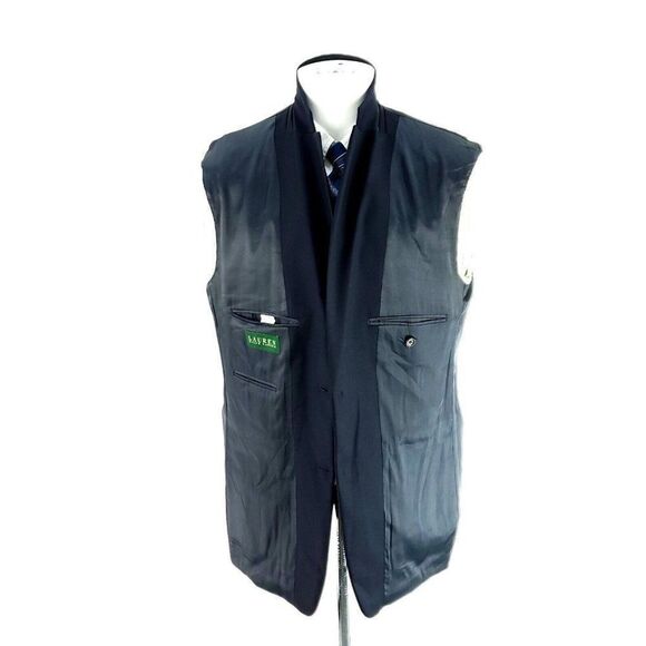 Lauren Ralph Lauren Wool 2 Button Blazer 40R Or Slim Fit 42R Blue - Picture 9 of 10